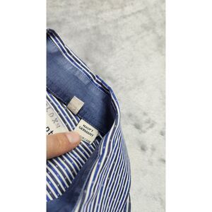 Haupt Men's Size S 37-38 Blue Striped Long Sleeve Shirt